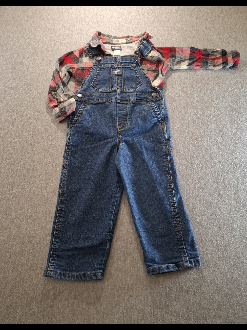 Vintage OshKosh B'gosh Blue Denim Kids Overalls - Picture 15 of 15